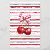 Über oder unter der Cherry Baby Duschkarte Flyer (Hinten)