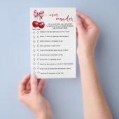 Über oder unter der Cherry Baby Duschkarte Flyer (Handgriff)
