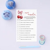 Über oder unter der Cherry Baby Duschkarte Flyer (Einzeln)