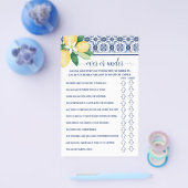 Über oder unter der mediterranen Lemon-Duschkarte Flyer (Einzeln)