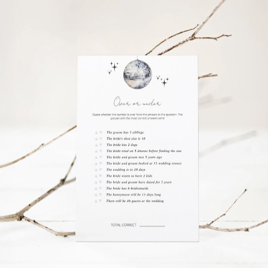 Über- oder unter Disko-Ball-Brautparty