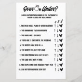 Über oder unter Hochzeitsspiel, Brautparty-Aktivit (Vorderseite)