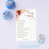 Über oder unter Pampas Couples Duschspielkarte Flyer (Einzeln)