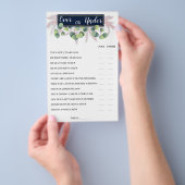 Über oder unter Pampas Grass Brautparty Game Card Flyer (Handgriff)