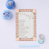 Über oder unter rosa Blumenpaaren Duschspielkarte Flyer (Einzeln)