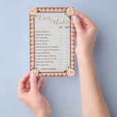 Über oder unter rosa Blumenpaaren Duschspielkarte Flyer (Handgriff)