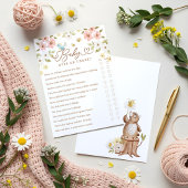 Über oder unter Woodland Bear Baby Shooting Game C Einladung