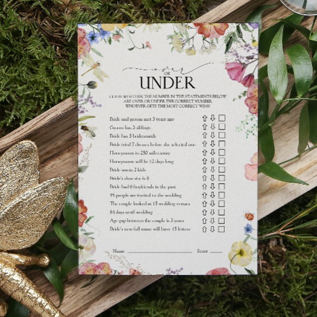 Über- oder Unterdruck-Brautparty (Bridal Shower Game!)