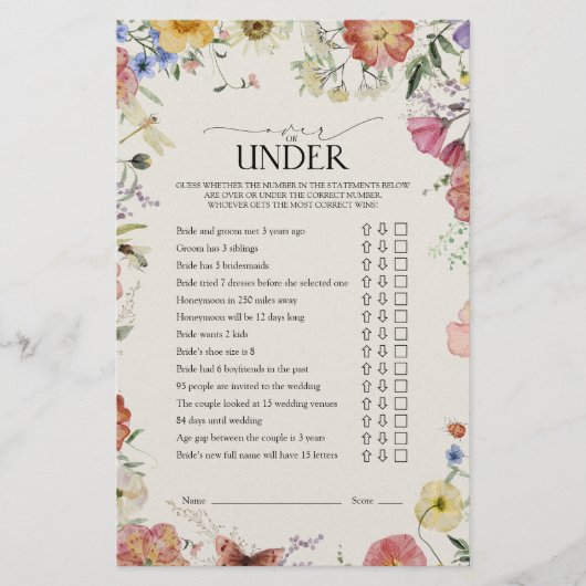 Über- oder Unterdruck-Brautparty (Vorderseite)