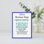 Über Ohio Postkarte (Stehend Vorderseite)