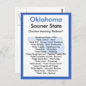 Über Oklahoma Postkarte (Vorne/Hinten)