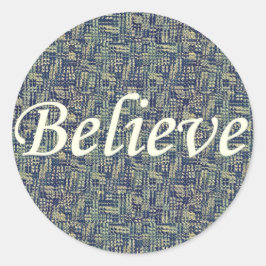 Über Pantoletten glauben Runder Aufkleber