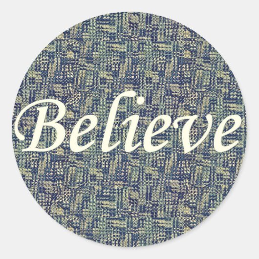 Über Pantoletten glauben Runder Aufkleber (Vorderseite)