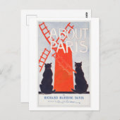 Über Paris (1895) Vintage Poster Postkarte (Vorne/Hinten)