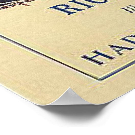 Über Paris Vintages französisches Reiseplakat Poster (Ecke)