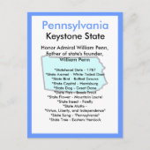 Über Pennsylvania Postkarte (Vorderseite)
