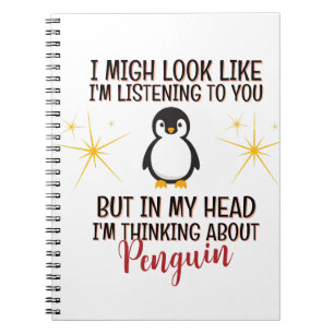 Über Pinguine nachdenken - Personalisiert Notizblock