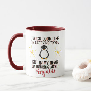 Über Pinguine nachdenken - Personalisiert Tasse