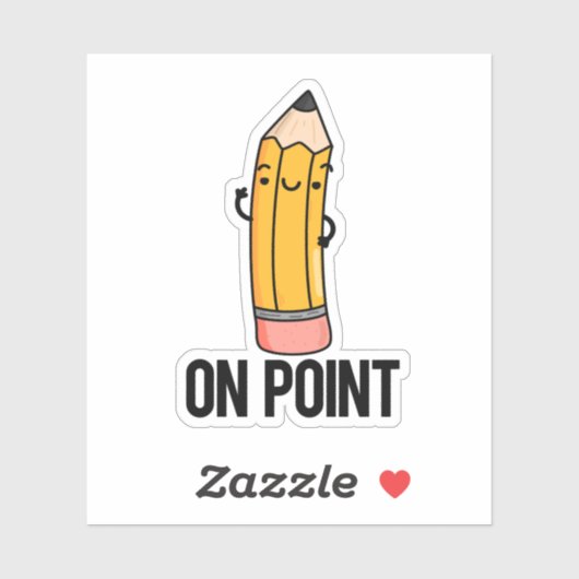 Über Point Funny Pencil Pub Aufkleber (Blatt)