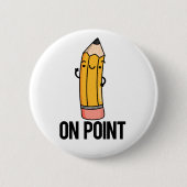 Über Point Funny Pencil Pub Button (Vorderseite)