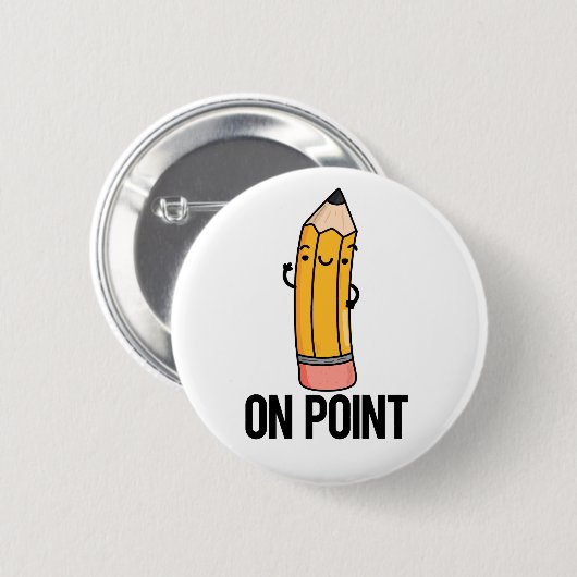 Über Point Funny Pencil Pub Button (Vorne & Hinten)