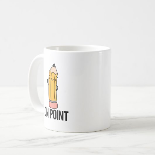 Über Point Funny Pencil Pub Kaffeetasse (Vorderseite Links)