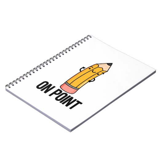 Über Point Funny Pencil Pub Notizblock (Linke Seite)