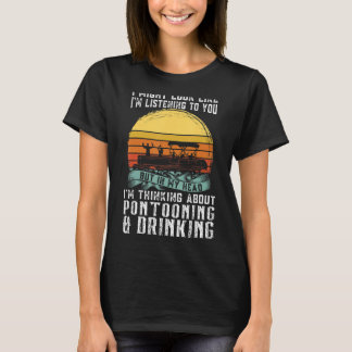 über Pontooning & Drinking Pontoon Boat Captain T-Shirt