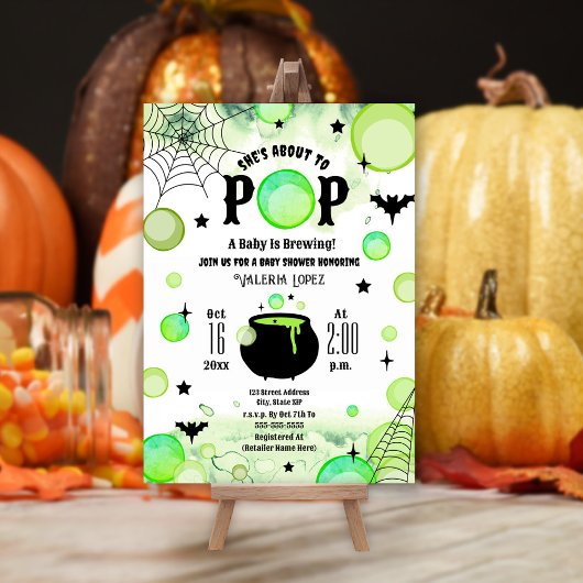 Über Pop Baby braut Halloween Babydusche Einladung
