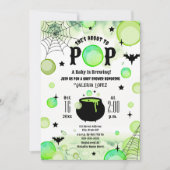 Über Pop Baby braut Halloween Babydusche Einladung (Vorderseite)