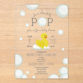 Über Pop Duck Bubble Neutral Baby Duwer Acryleinladungen (Vorderseite)