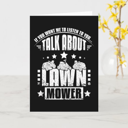 Über Rasenmäher reden Karte (Gelbe Blume)