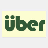 uber rechteckiger aufkleber (Vorderseite)
