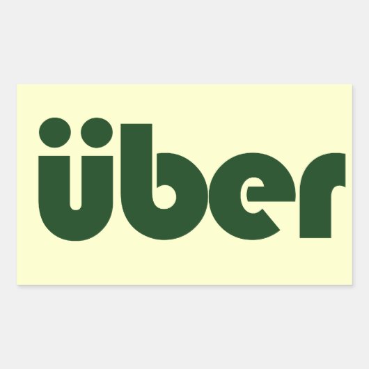 uber rechteckiger aufkleber (Vorderseite)