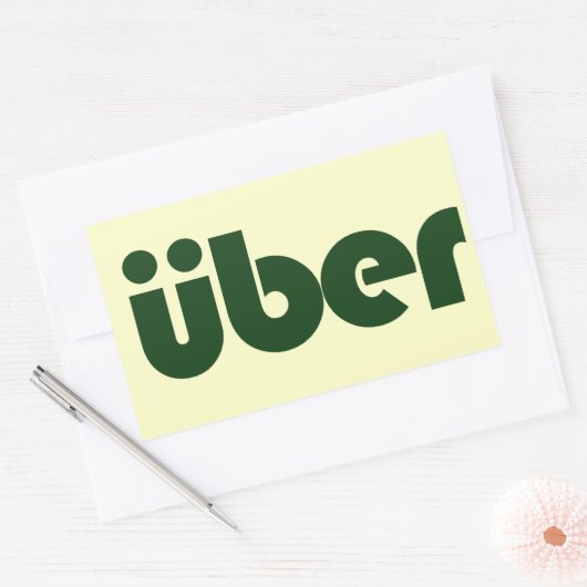 uber rechteckiger aufkleber (Umschlag)