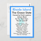 Über Rhode Island Postkarte (Vorne/Hinten)