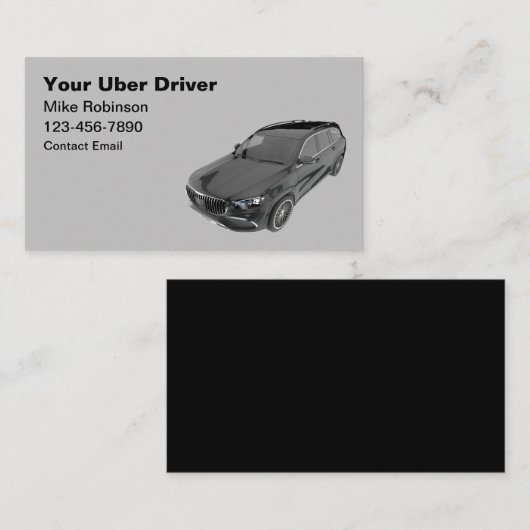 Uber Ride Hailing Luxury Business Cards Visitenkarte (Vorne/Hinten)