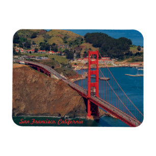 Über San Francisco Golden Gate Bridge fliegen Magnet