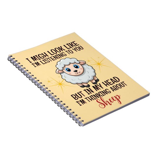Über Schafe nachdenken - Funny Notizblock (Rechte Seite)
