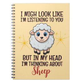 Über Schafe nachdenken - Funny Notizblock