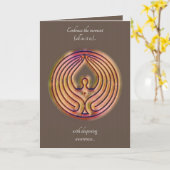 ÜBER - SEURATPOSE - KUNST-KARTE HINAUS KARTE (Gelbe Blume)