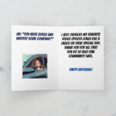 Über sonnige Polizei gezogen Geburtstag Karte (Innenseite)