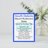Über South Dakota Postkarte (Stehend Vorderseite)