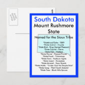 Über South Dakota Postkarte (Vorne/Hinten)