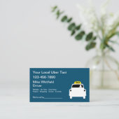 Uber Taxi Ride Hailing Business Cards Visitenkarte (Stehend Vorderseite)