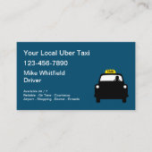 Uber Taxi Ride Sharing Courier Visitenkarte (Vorderseite)