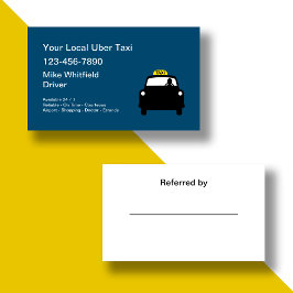 Uber Taxi Ride Sharing Courier Visitenkarte