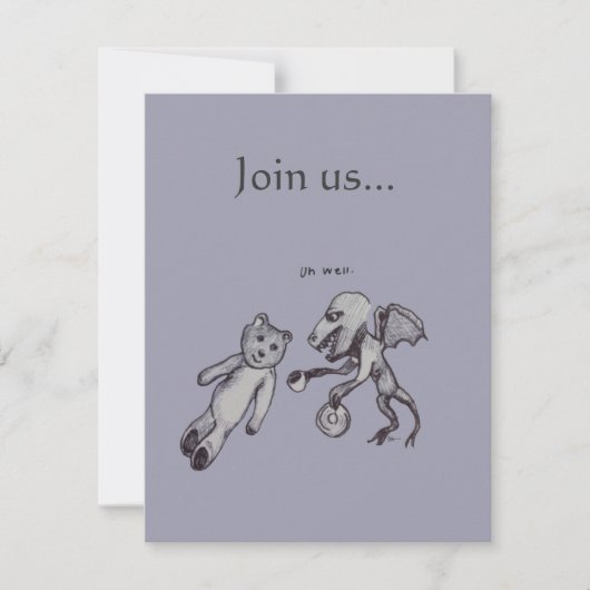 Über TeeDrachen und Bär Einladung (Vorderseite)