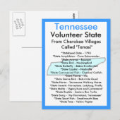 Über Tennessee Postkarte (Vorne/Hinten)