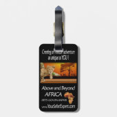 Über und über Afrika (Christine) Gepäckanhänger (Rückseite vertikal)